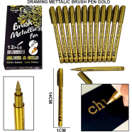 Metallic Brush Pen Gold Water Based Low Odour image