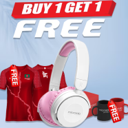 Microlab Hb21 Bluetooth Headphone Pink And White (Buy 1 Get 1 Couple Mug / Couple Jersey) FREE image