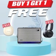 Microlab KTV200PRO Stylish Portable Bag Karaoke Speaker (Buy 1 Get 1 for Wisepods 20 / Headphone HB21) FREE image