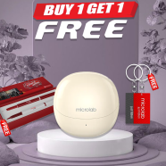 Microlab Wisepods 20 TWS Bluetooth Earbuds Cream Color (Buy 1 Get 1 Couple Pen / Couple Key Ring) FREE image
