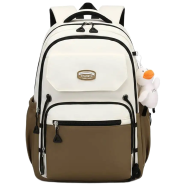 Middle School, High School, And College Students' Schoolbags Stain-resistant Backpacks (Brown) image