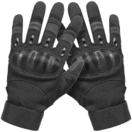 Military Grade Tactical Carbon Fiber Touch Screen Enable Hand Gloves For Bike Heavy Duty Full Finger Protective Sports Gloves Anti Slip Breathable And Water Resistant icon