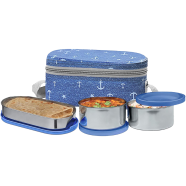 Milton Corporate Lunch 3 Stainless Steel Lunch Box - Blue image