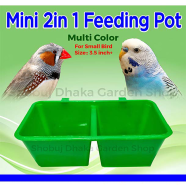 Mini 2 in 1 Feeding pot Dual Feeding Chamber Mixed Color (4inch) - 5Pcs image