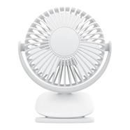 Wiwu Mini Clip Fan 360 Degree Rotation Rechargeable Fan (WiWu FS03)- White Color image