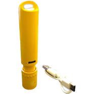 Mini Pocket Rechargeable Zoom Led Torch Light (Yellow) image