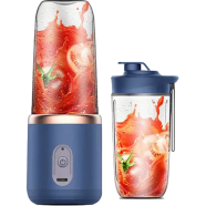 Mini Portable Blender Machine 400ml Fruit Juice Smoothie, USB Recahrable Wireless Electric Kitchen Mixer with 6 Blade image