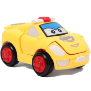 Mini Racing Friction Toy Racing De-Forming Car to Robot/ Push N Go Toys For Kids (car_friction_robot_y) Yellow - 232095847 icon
