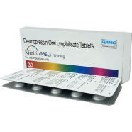 Minirin Melt 120 mcg Sublingual Tablet 10's Strip icon