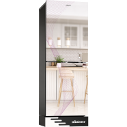 Minister M-242 Mirror Pink Glass Refrigerator image