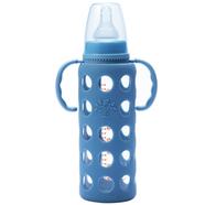 Minitree 240ml Glass Regular - Neck Feeding Bottle With Handle Blue icon