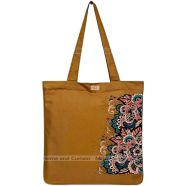 Mitu Home and Curtain Premium Zipper Canvas Tote Bag Trendy Women Shopping University And College Bag image