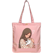 Mitu Home and Curtain Premium Zipper Canvas Tote Bag Trendy Women Shopping University And College Bag image