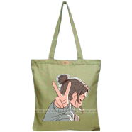 Mitu Home and Curtain Premium Zipper Canvas Tote Bag Trendy Women Shopping University And College Bag image