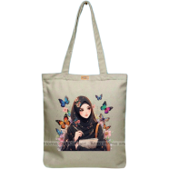Mitu Home and Curtain Premium Zipper Canvas Tote Bag Trendy Women Shopping University And College Bag image