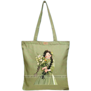 Mitu Home and Curtain Premium Zipper Canvas Tote Bag Trendy Women Shopping University And College Bag image