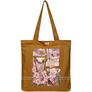 Mitu Home and Curtain Premium Zipper Canvas Tote Bag Trendy Women Shopping University And College Bag image