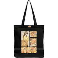 Mitu Home and Curtain Premium Zipper Canvas Tote Bag Trendy Women Shopping University And College Bag image