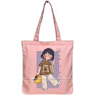 Mitu Home and Curtain Premium Zipper Canvas Tote Bag Trendy Women Shopping University And College Bag image