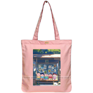 Mitu Home and Curtain Premium Zipper Canvas Tote Bag Trendy Women Shopping University And College Bag image