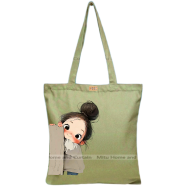 Mitu Home and Curtain Premium Zipper Canvas Tote Bag Trendy Women Shopping University And College Bag image