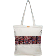 Mitu Home and Curtain Premium Zipper Canvas Tote Bag Trendy Women Shopping University And College Bag image