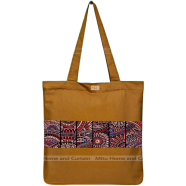 Mitu Home and Curtain Premium Zipper Canvas Tote Bag Trendy Women Shopping University And College Bag image