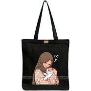 Mitu Home and Curtain Premium Zipper Canvas Tote Bag Trendy Women Shopping University And College Bag image