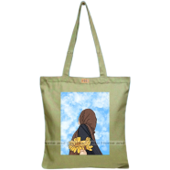Mitu Home and Curtain Premium Zipper Canvas Tote Bag Trendy Women Shopping University And College Bag image