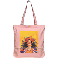 Mitu Home and Curtain Premium Zipper Canvas Tote Bag Trendy Women Shopping University And College Bag image