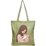 Mitu Home and Curtain Premium Zipper Canvas Tote Bag Trendy Women Shopping University And College Bag image