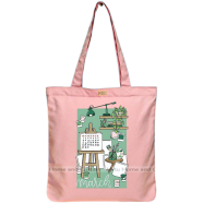 Mitu Home and Curtain Premium Zipper Canvas Tote Bag Trendy Women Shopping University And College Bag image