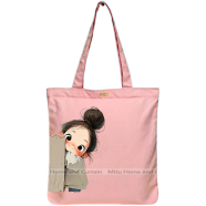 Mitu Home and Curtain Premium Zipper Canvas Tote Bag Trendy Women Shopping University And College Bag image