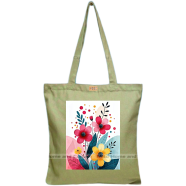 Mitu Home and Curtain Premium Zipper Canvas Tote Bag Trendy Women Shopping University And College Bag image