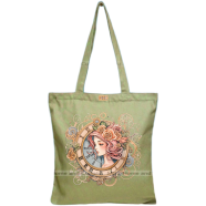 Mitu Home and Curtain Premium Zipper Canvas Tote Bag Trendy Women Shopping University And College Bag image