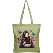 Mitu Home and Curtain Premium Zipper Canvas Tote Bag Trendy Women Shopping University And College Bag image