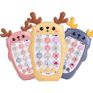 Mobile Phone Toys With Battery Children's Early Education Machine Radish Music For Boys and Girls Baby Cartoon Learning Machine -1pcs-(Non-Brand)