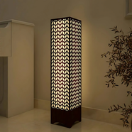 Modern Minimalist Wooden Floor Lamp | Eco-Friendly Pine Wood | Warm Ambient Lighting | Perfect Home and Office Decor Light by Ednfy (LL-110) image