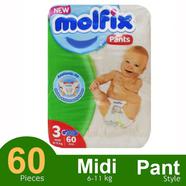 Molfix Pant System Baby Diaper (3 midi Size) (6-11 kg) (60pcs) image
