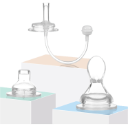 Mom Pot / Milk feeder (Without Feeder Only 3 Nipple) 3in1 Package Khisuri/Rice Vanguard Squeezed Spoons (Without Feeder) image