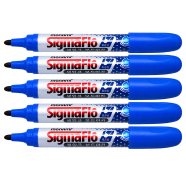 Monami Sigmaflo White Board Marker Round Tip Blue- 6 Pcs image