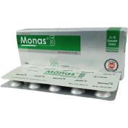 Monas 5 mg Chewable 10's Strip Tablet image