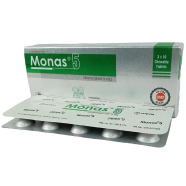 Monas 5 5 mg Chewable Tablet 15's Strip image