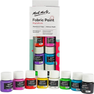 Mont Marte 8 Fabric Color Box, 20ml Paint Set for Fabric Painting and Design image
