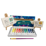 Mont Marte Acrylic Paint With Mini Display Easel And Brush image