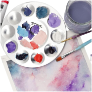 Mont Marte Aluminum Round Palette Signature 10 Well MAPL0014