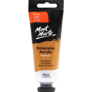 Mont Marte Dimension Acrylic Paint 75ml Tube - Orange PMDA0008 image