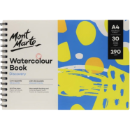 Mont Marte Discovery Watercolour Book Spiral Bound 190gsm A4 - 190gsm - 30 sheets