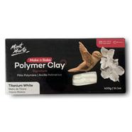 Mont Marte Make N Bake Polymer Clay 400g Block - Titanium White icon