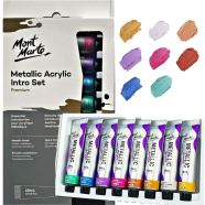 Mont Marte Metallic Acrylic Paint Intro Set 8 Color 18 Ml